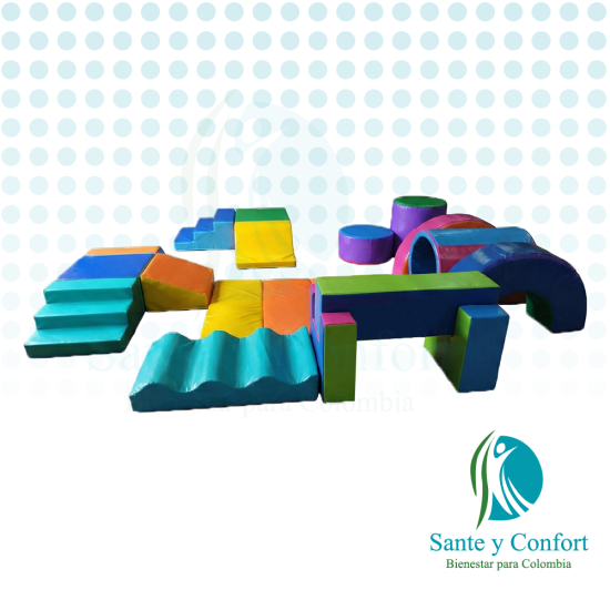Gimnasio Infantil Modular 20 Piezas para Estimulación Motriz | Sante y Confort