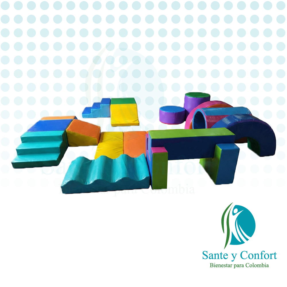 Gimnasio Infantil Modular 20 Piezas para Estimulación Motriz | Sante y Confort