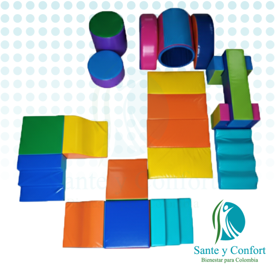 Gimnasio Infantil Modular 20 Piezas para Estimulación Motriz | Sante y Confort