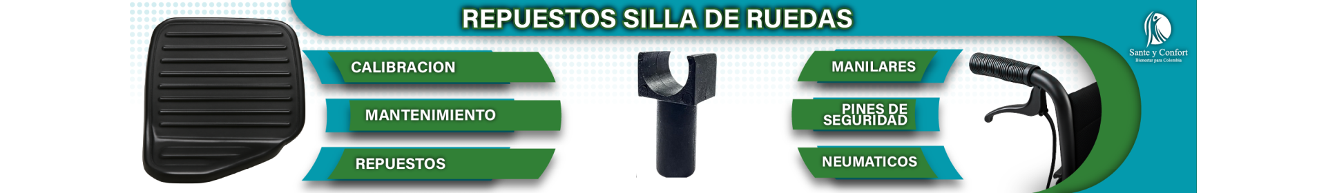 Repuestos para Sillas de Ruedas | Llantas y Accesorios | Santé y Confort