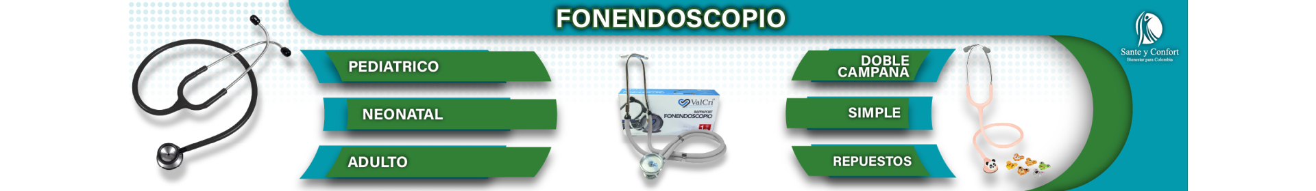 Fonendoscopios Profesionales y Kits de Diagnóstico | Santé y Confort
