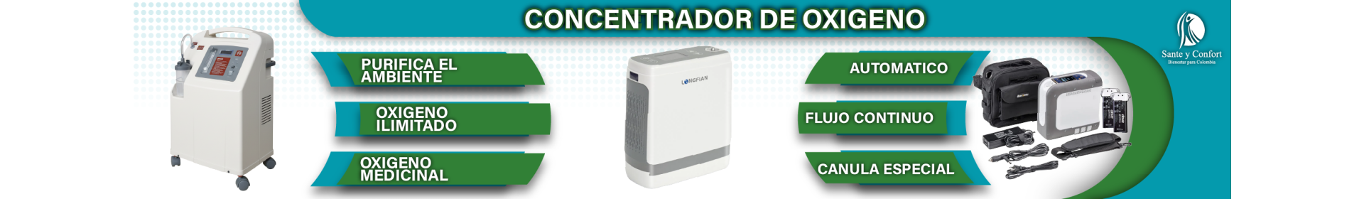 Concentradores de Oxígeno y Monitores de Saturación | Santé y Confort