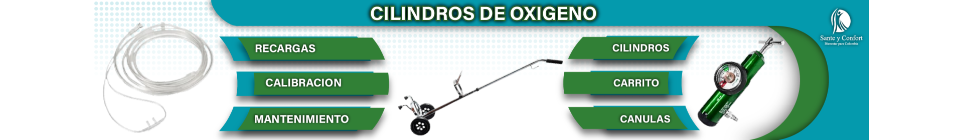 Cilindros de Oxígeno, Alquiler y Recarga a Domicilio | Santé y Confort