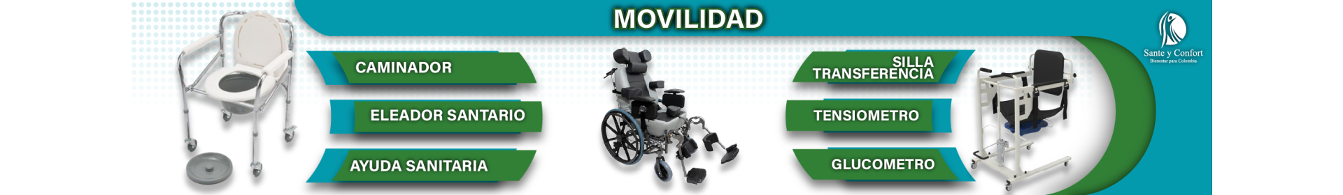 Equipos de Movilidad y Sillas de Ruedas | Santé y Confort Colombia