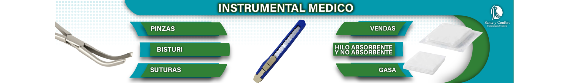 Instrumental Médico y Quirúrgico en Acero Inoxidable | Santé Y Confort