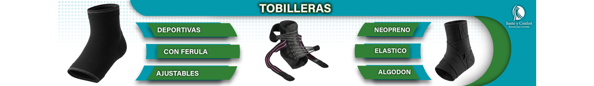 Tobilleras Ortopédicas y Botas Walker | Estabilidad | Santé y Confort