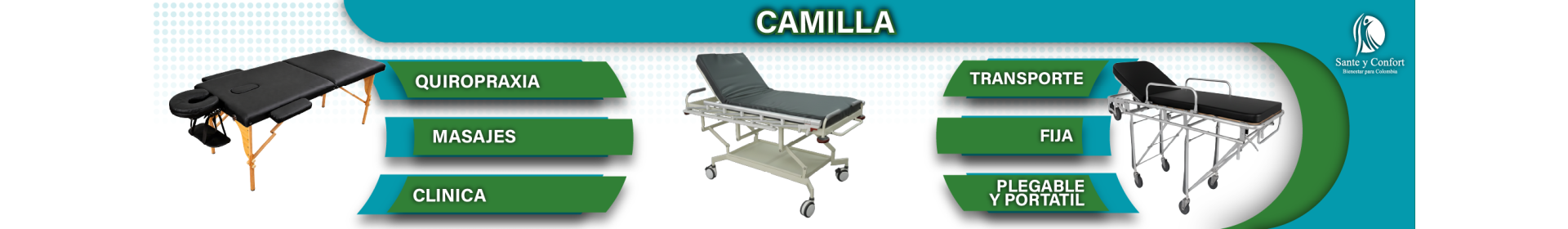 Camillas Hospitalarias y Ginecológicas | Transporte y Examen | Santé y Confort