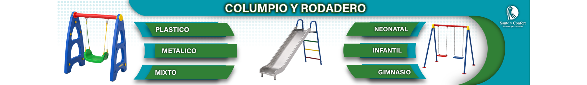 Columpio y Rodadero Infantil | Centros de Actividad | Santé y Confort