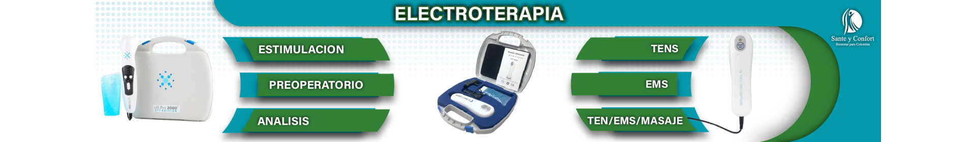 Equipos de Electroterapia TENS y EMS Profesionales | Santé y Confort