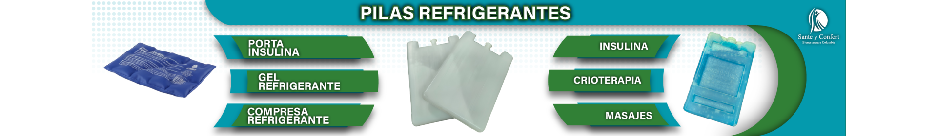 Pilas Refrigerantes y Geles para Cadena de Frío | Santé y Confort