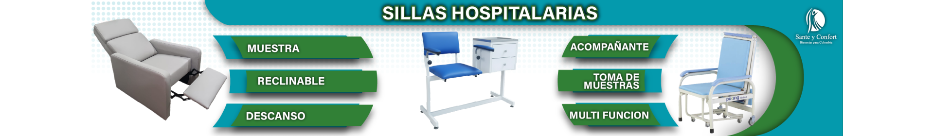 Sillas Hospitalarias y Sillones Reclinables | Sante y Confort